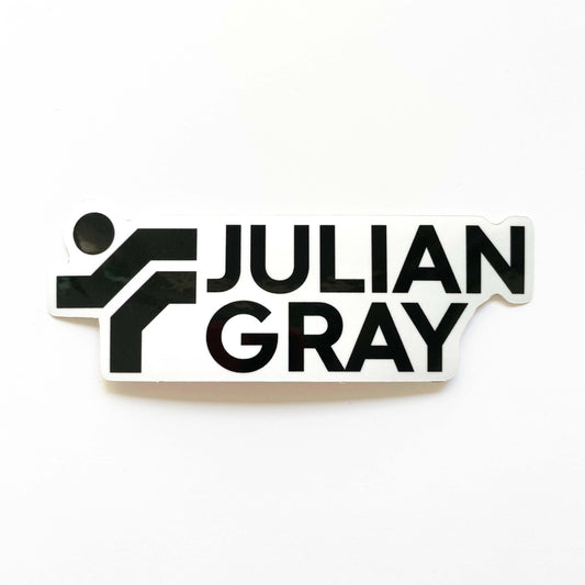 Julian Gray Logo Stickers (Pack of 2)